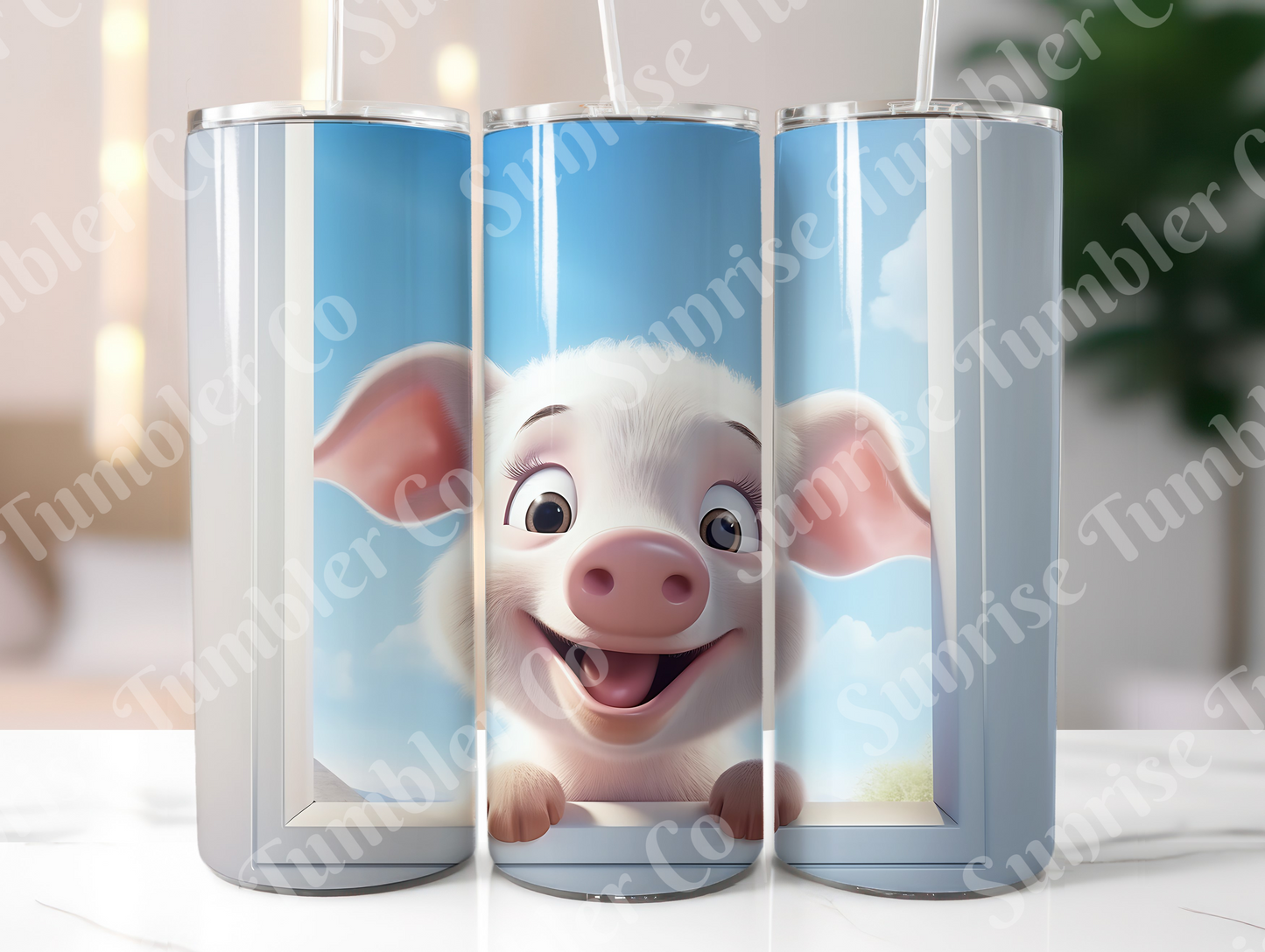 Pig Variety Part 2 - 20oz and 30oz Tumblers (Glow In The Dark Green And Blue Available)
