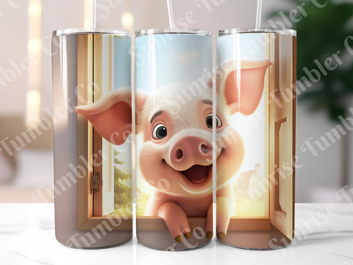 Pig Variety Part 2 - 20oz and 30oz Tumblers (Glow In The Dark Green And Blue Available)