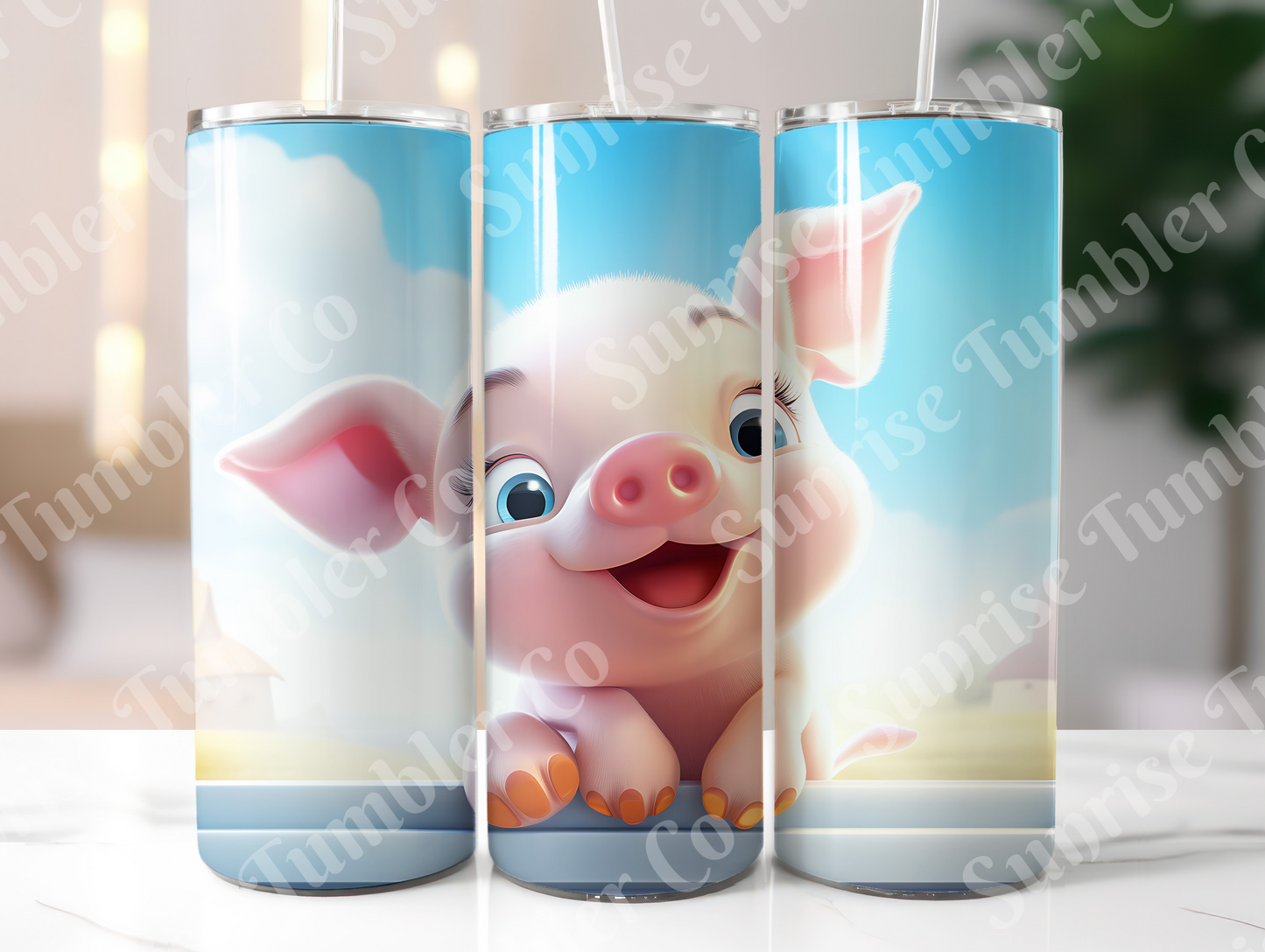 Pig Variety Part 2 - 20oz and 30oz Tumblers (Glow In The Dark Green And Blue Available)