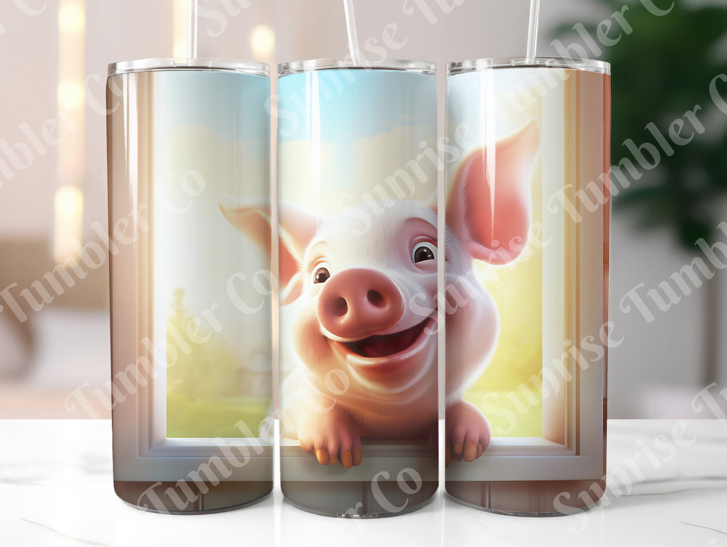 Pig Variety Part 2 - 20oz and 30oz Tumblers (Glow In The Dark Green And Blue Available)