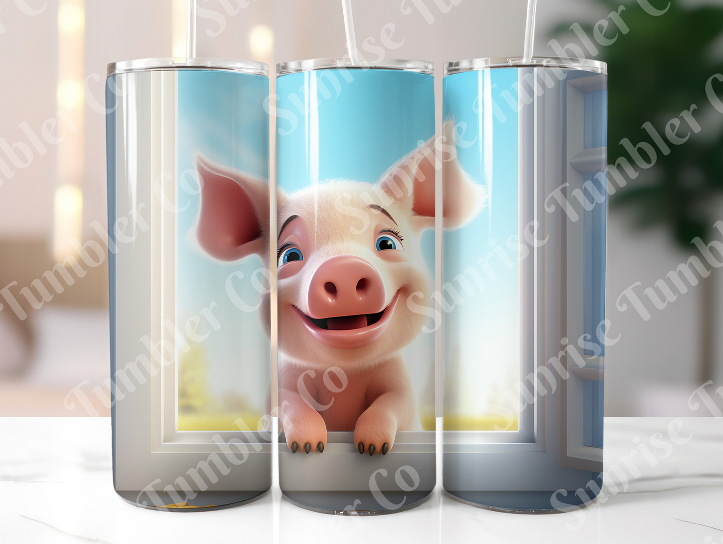 Pig Variety Part 2 - 20oz and 30oz Tumblers (Glow In The Dark Green And Blue Available)