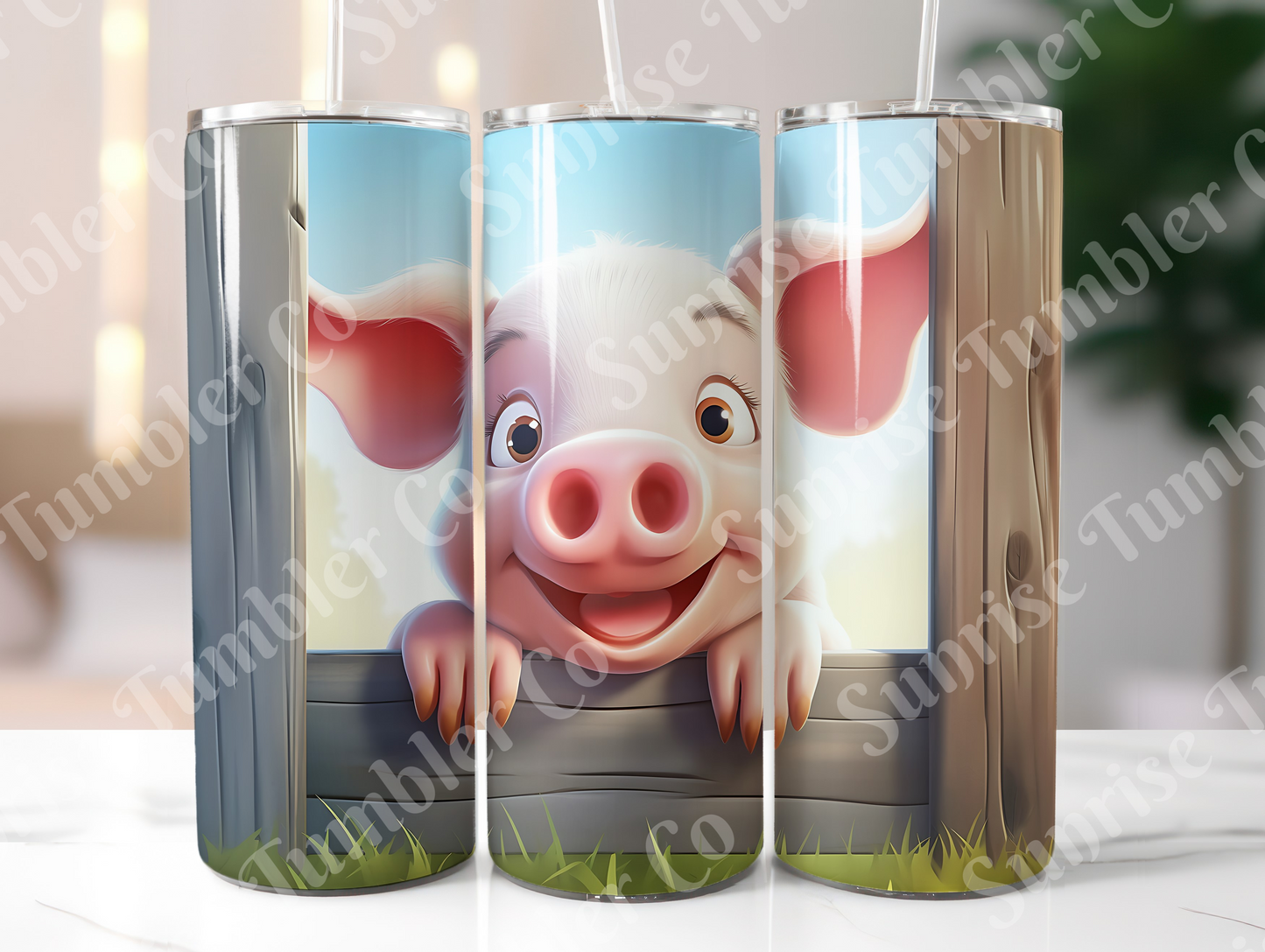 Pig Variety Part 2 - 20oz and 30oz Tumblers (Glow In The Dark Green And Blue Available)