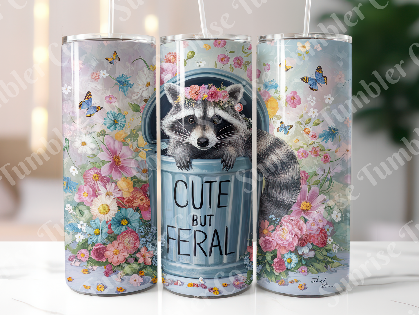 Raccoon Variety - 20oz and 30oz Tumblers (Glow In The Dark Green And Blue Available)
