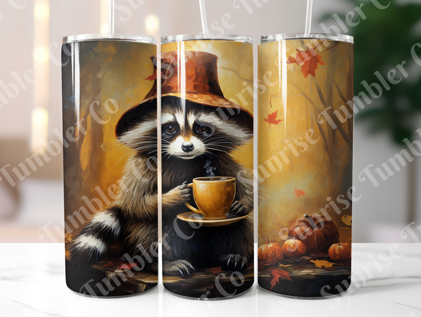 Raccoon Variety - 20oz and 30oz Tumblers (Glow In The Dark Green And Blue Available)