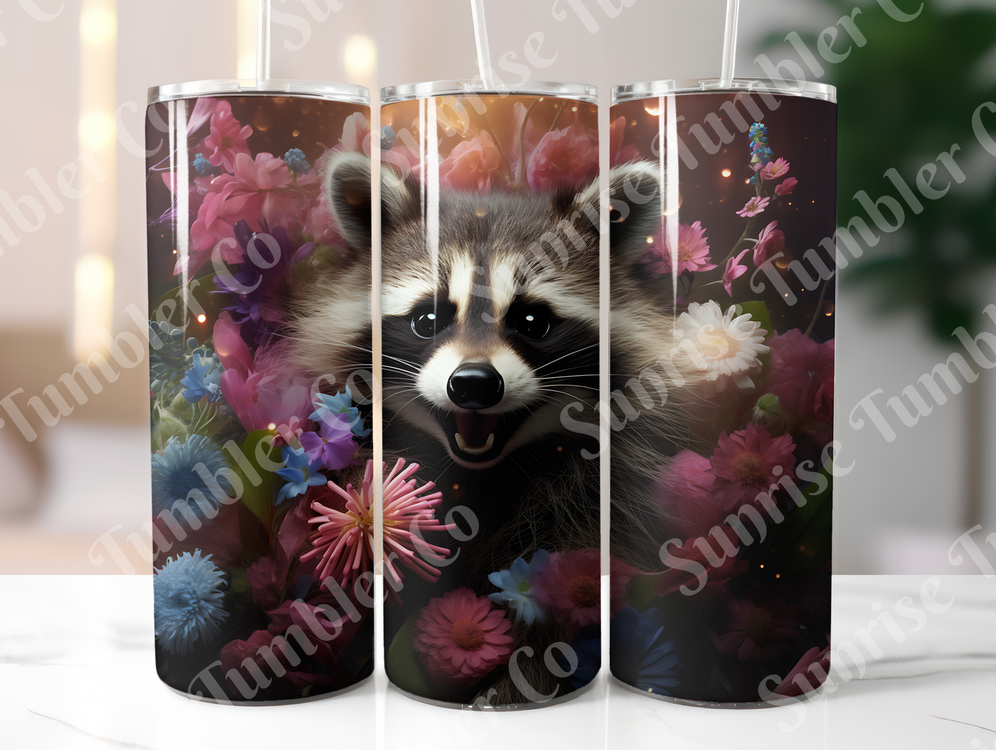 Raccoon Variety - 20oz and 30oz Tumblers (Glow In The Dark Green And Blue Available)
