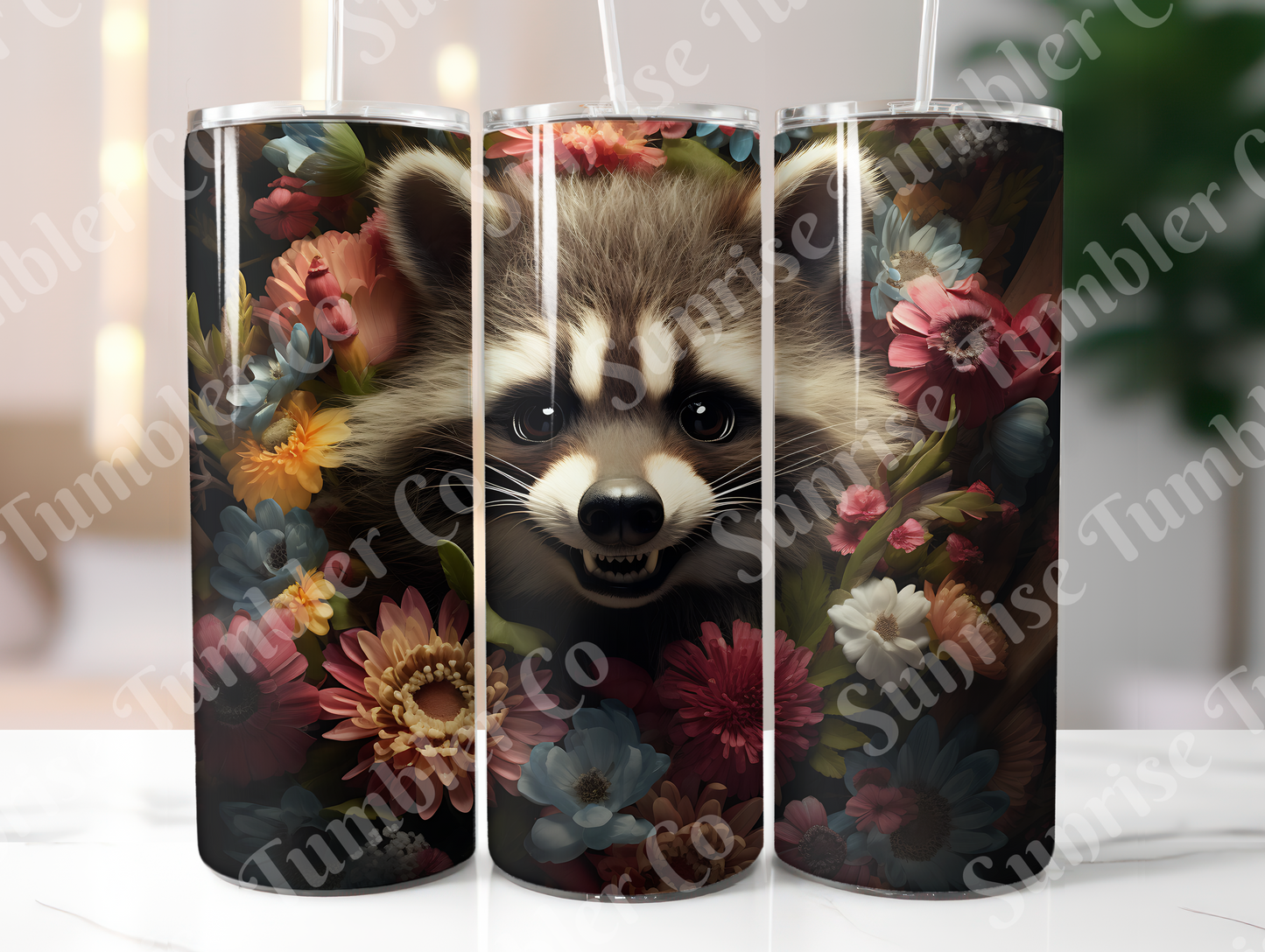 Raccoon Variety - 20oz and 30oz Tumblers (Glow In The Dark Green And Blue Available)