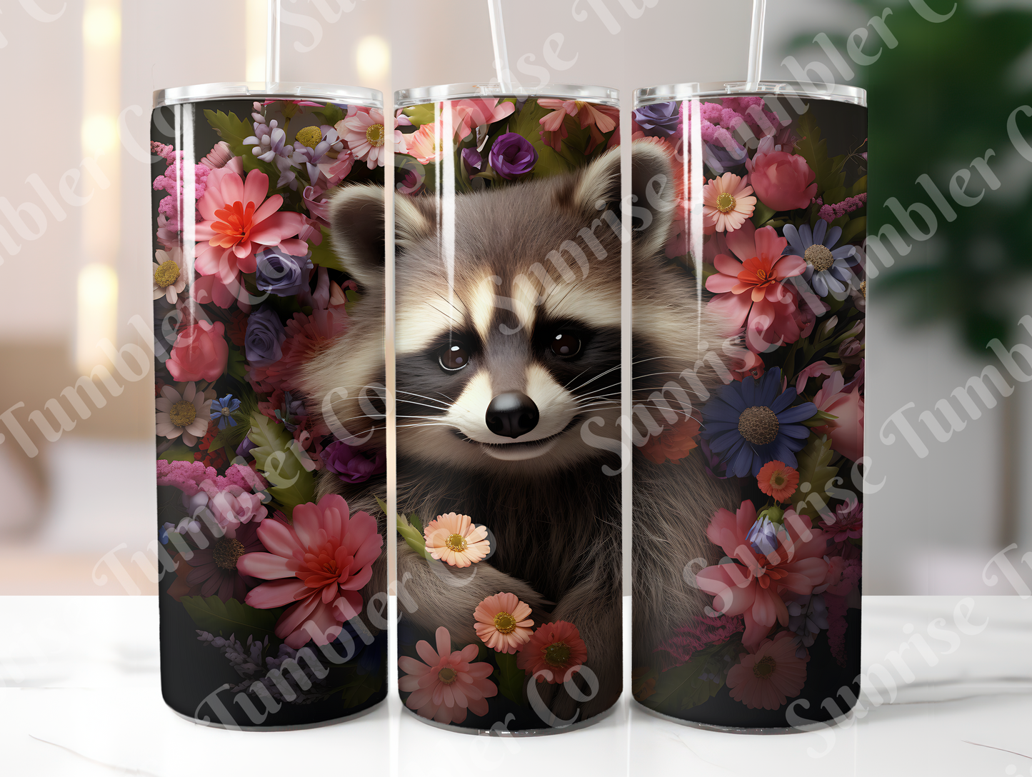 Raccoon Variety - 20oz and 30oz Tumblers (Glow In The Dark Green And Blue Available)