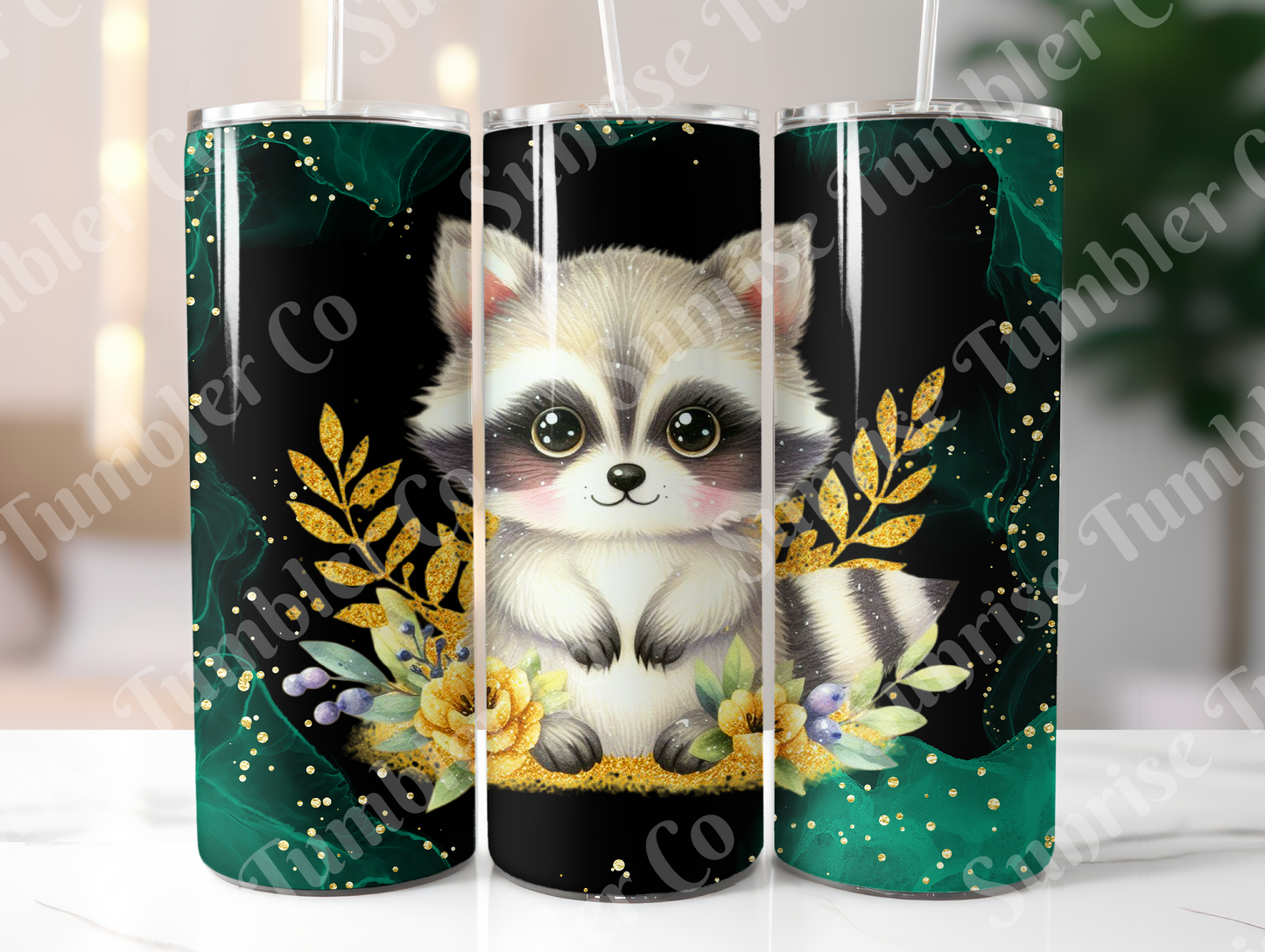 Raccoon Variety - 20oz and 30oz Tumblers (Glow In The Dark Green And Blue Available)