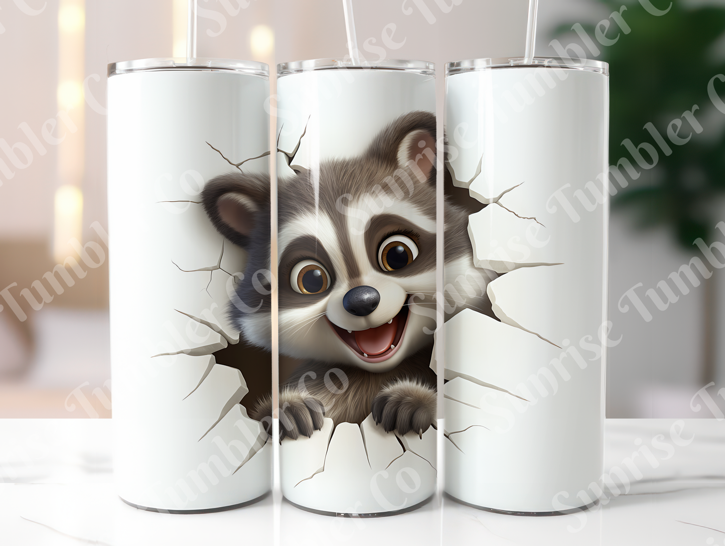 Raccoon Variety - 20oz and 30oz Tumblers (Glow In The Dark Green And Blue Available)