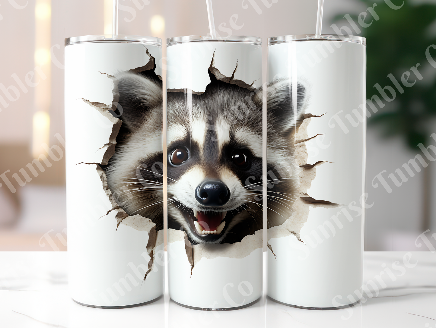 Raccoon Variety - 20oz and 30oz Tumblers (Glow In The Dark Green And Blue Available)
