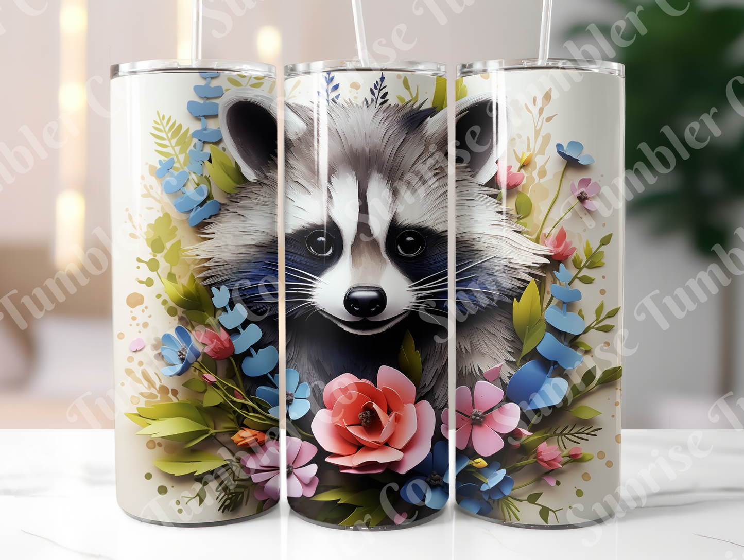 Raccoon Variety - 20oz and 30oz Tumblers (Glow In The Dark Green And Blue Available)
