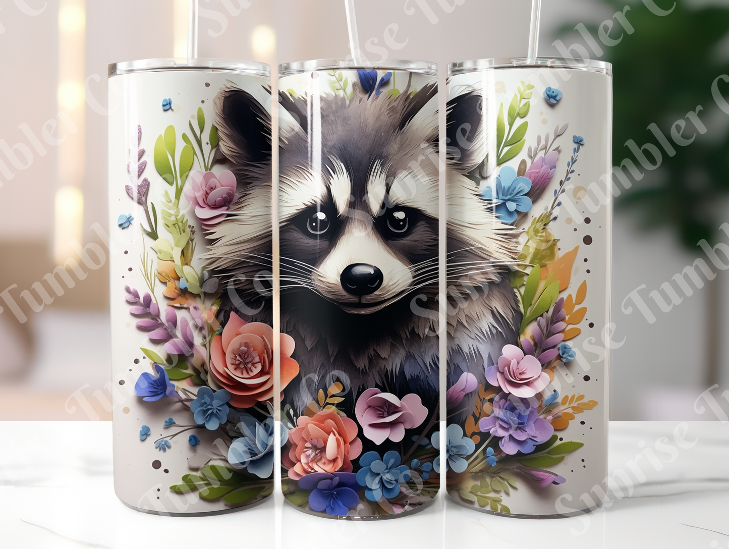 Raccoon Variety - 20oz and 30oz Tumblers (Glow In The Dark Green And Blue Available)