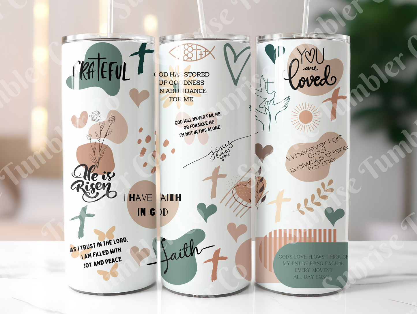 Faith Quotes Variety - 20 oz and 30 oz Tumblers (Glow In The Dark Options Available)