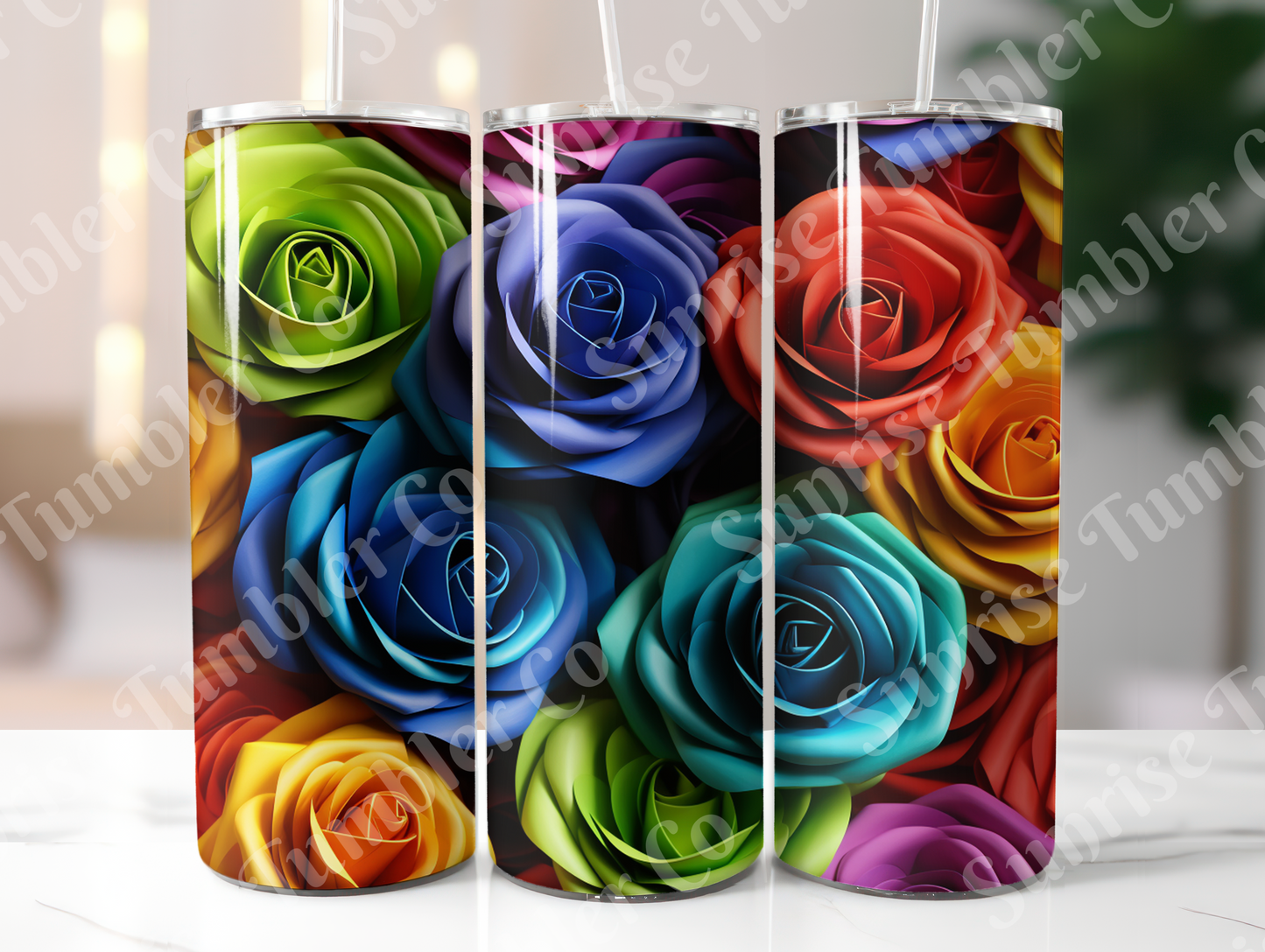 Roses Variety Part 1 - 20oz and 30oz Tumblers (Glow In The Dark Green And Blue Available)