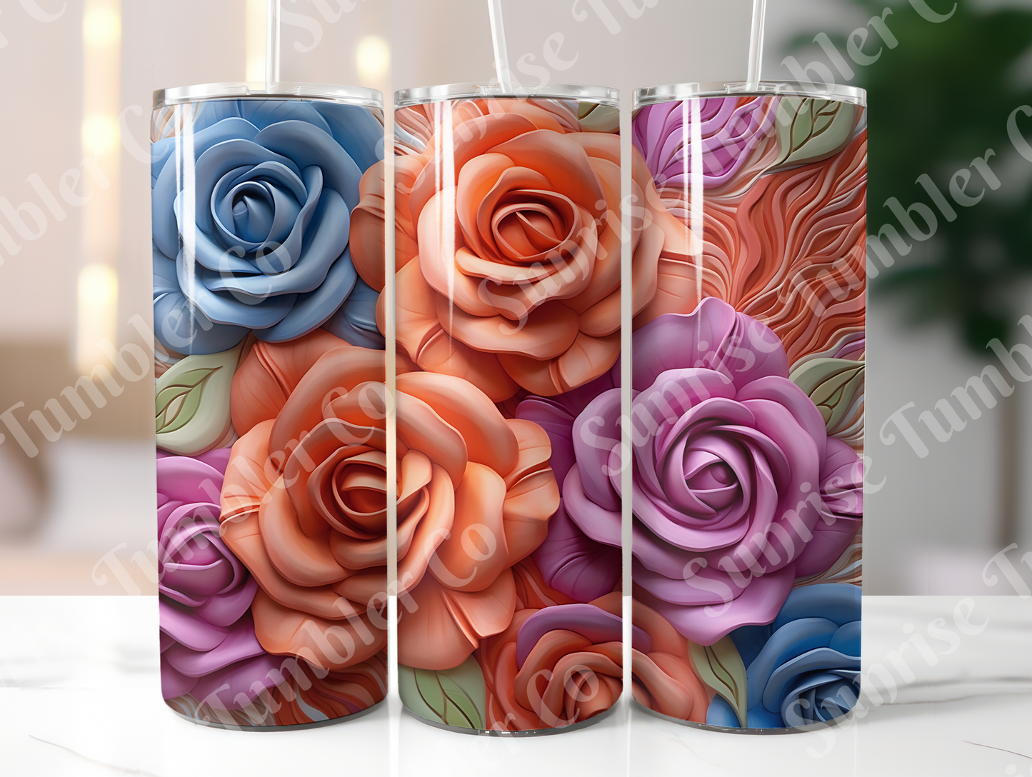 Roses Variety Part 1 - 20oz and 30oz Tumblers (Glow In The Dark Green And Blue Available)