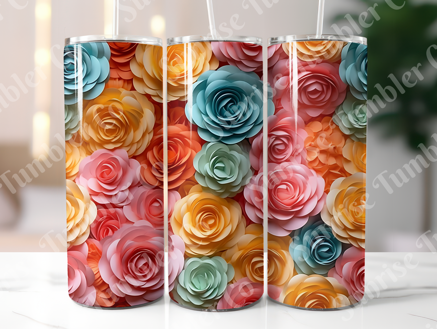 Roses Variety Part 1 - 20oz and 30oz Tumblers (Glow In The Dark Green And Blue Available)