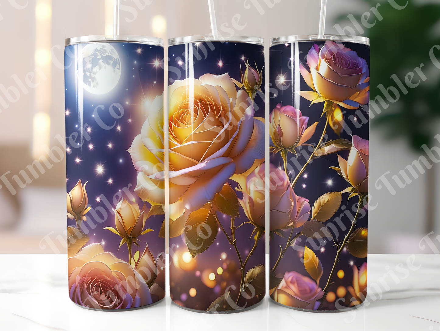 Roses Variety Part 1 - 20oz and 30oz Tumblers (Glow In The Dark Green And Blue Available)