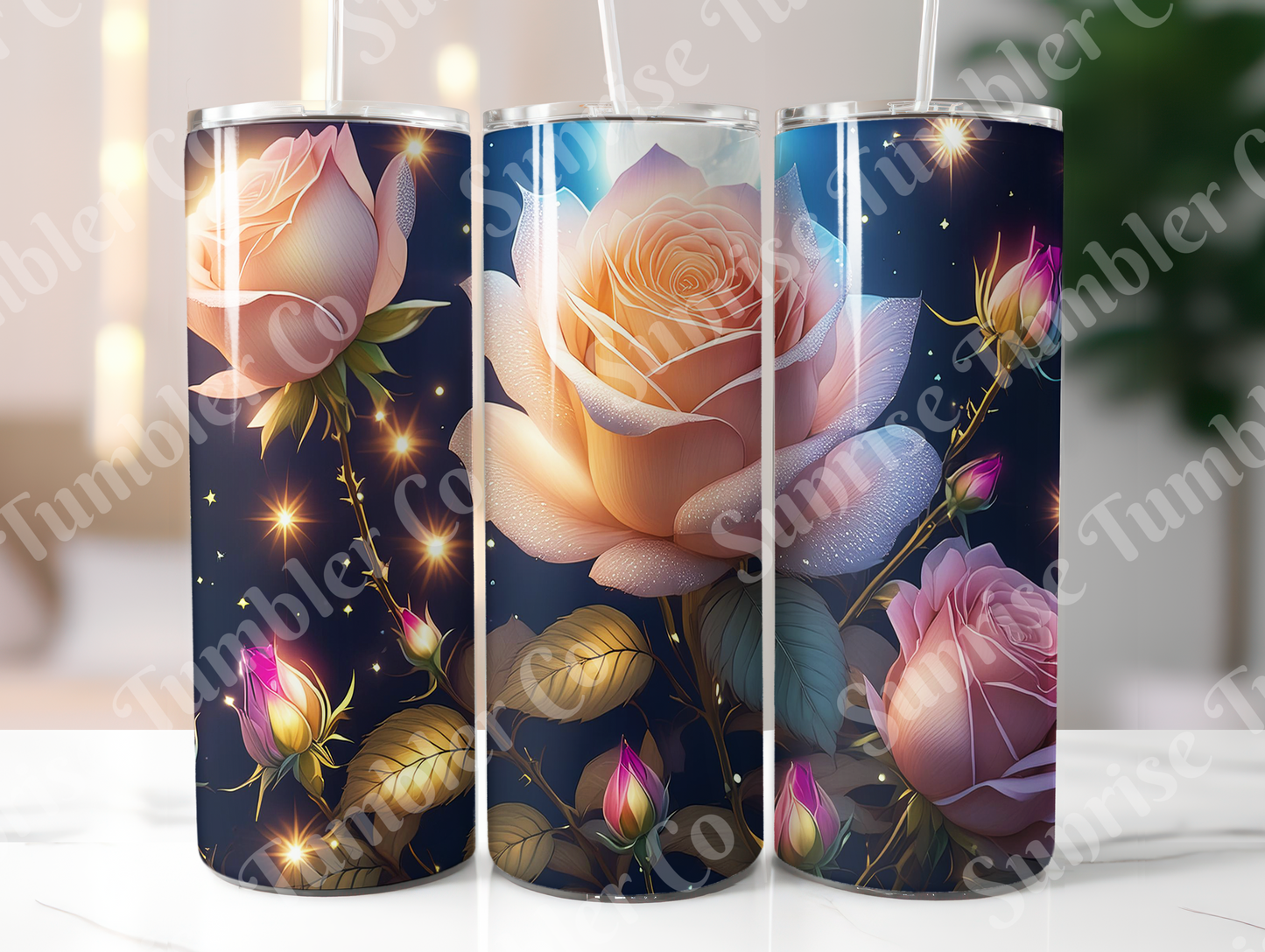 Roses Variety Part 1 - 20oz and 30oz Tumblers (Glow In The Dark Green And Blue Available)