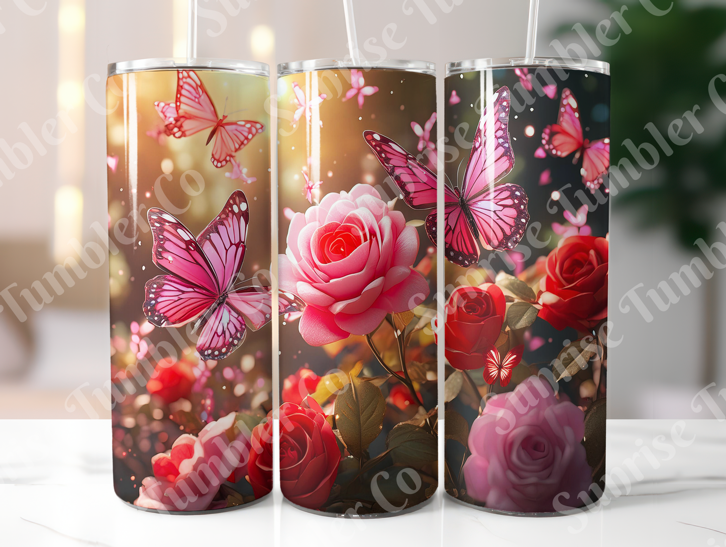 Roses Variety Part 2 - 20oz and 30oz Tumblers (Glow In The Dark Green And Blue Available)