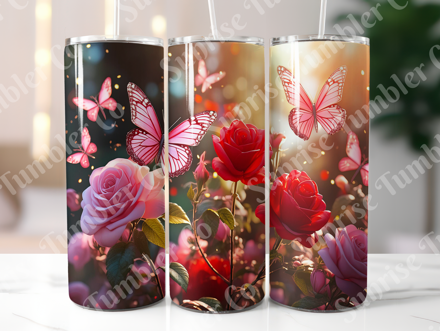 Roses Variety Part 2 - 20oz and 30oz Tumblers (Glow In The Dark Green And Blue Available)