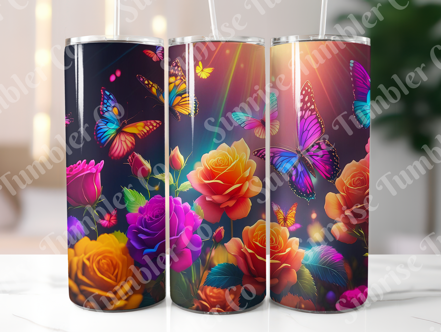 Roses Variety Part 2 - 20oz and 30oz Tumblers (Glow In The Dark Green And Blue Available)