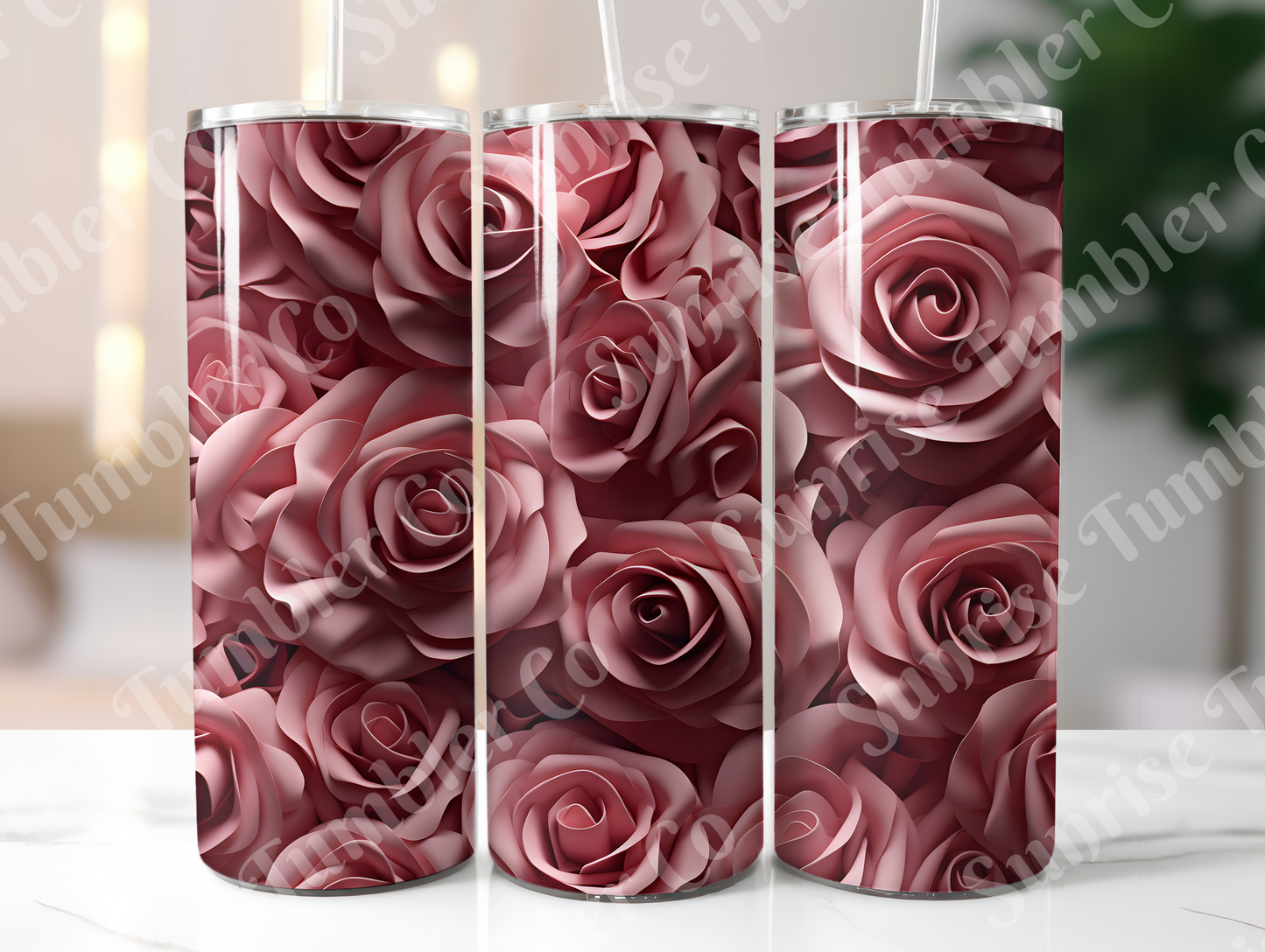 Roses Variety Part 1 - 20oz and 30oz Tumblers (Glow In The Dark Green And Blue Available)