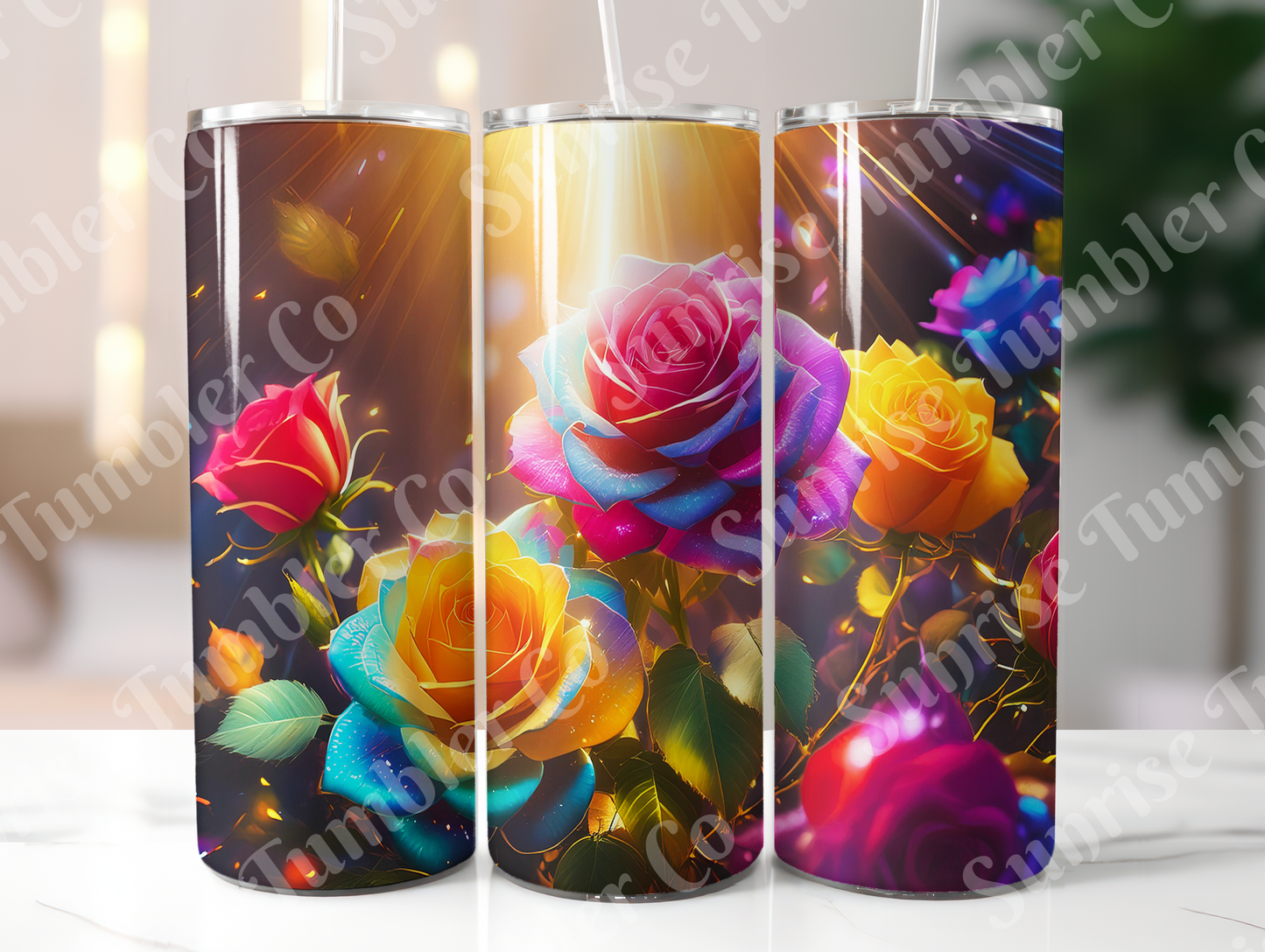 Roses Variety Part 2 - 20oz and 30oz Tumblers (Glow In The Dark Green And Blue Available)