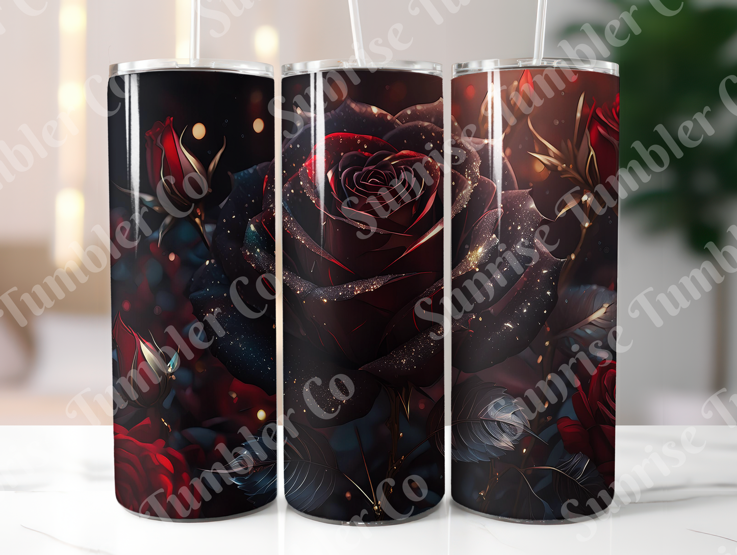 Roses Variety Part 2 - 20oz and 30oz Tumblers (Glow In The Dark Green And Blue Available)