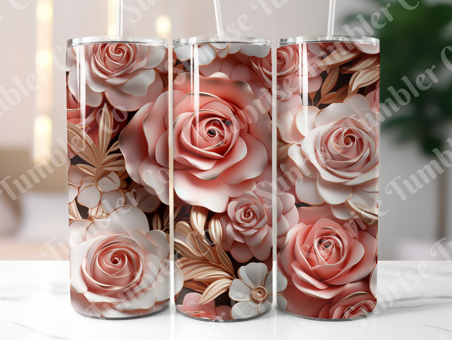 Roses Variety Part 2 - 20oz and 30oz Tumblers (Glow In The Dark Green And Blue Available)