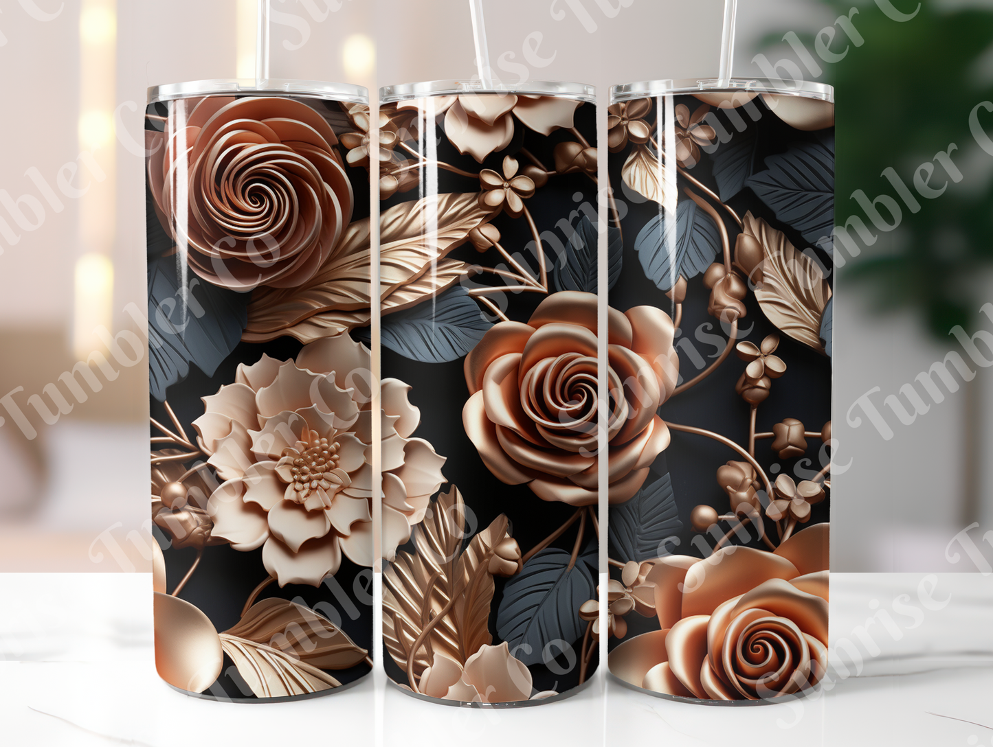 Roses Variety Part 2 - 20oz and 30oz Tumblers (Glow In The Dark Green And Blue Available)