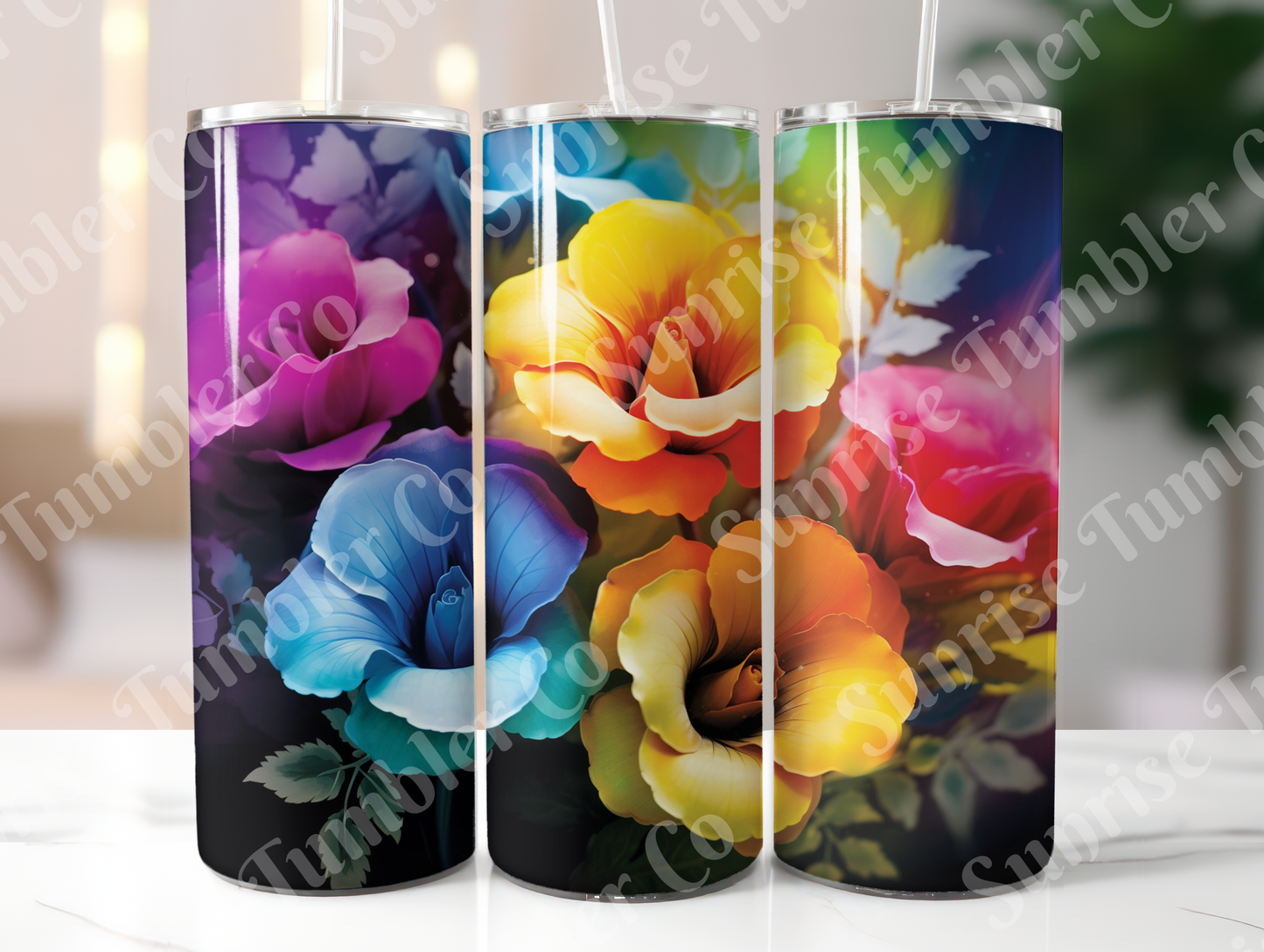 Roses Variety Part 2 - 20oz and 30oz Tumblers (Glow In The Dark Green And Blue Available)