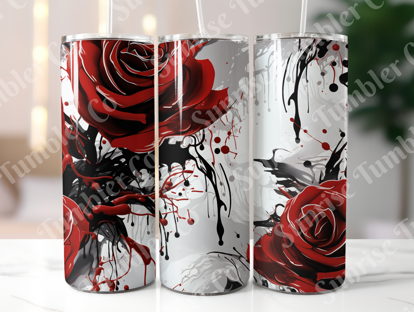 Roses Variety Part 2 - 20oz and 30oz Tumblers (Glow In The Dark Green And Blue Available)
