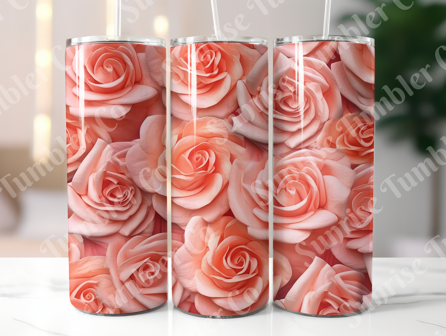 Roses Variety Part 1 - 20oz and 30oz Tumblers (Glow In The Dark Green And Blue Available)