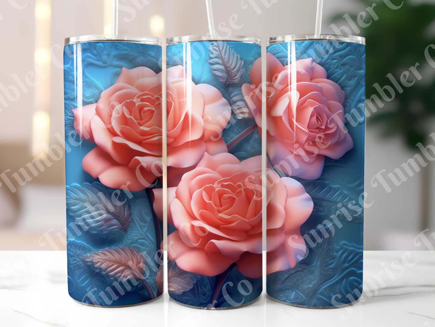 Roses Variety Part 1 - 20oz and 30oz Tumblers (Glow In The Dark Green And Blue Available)