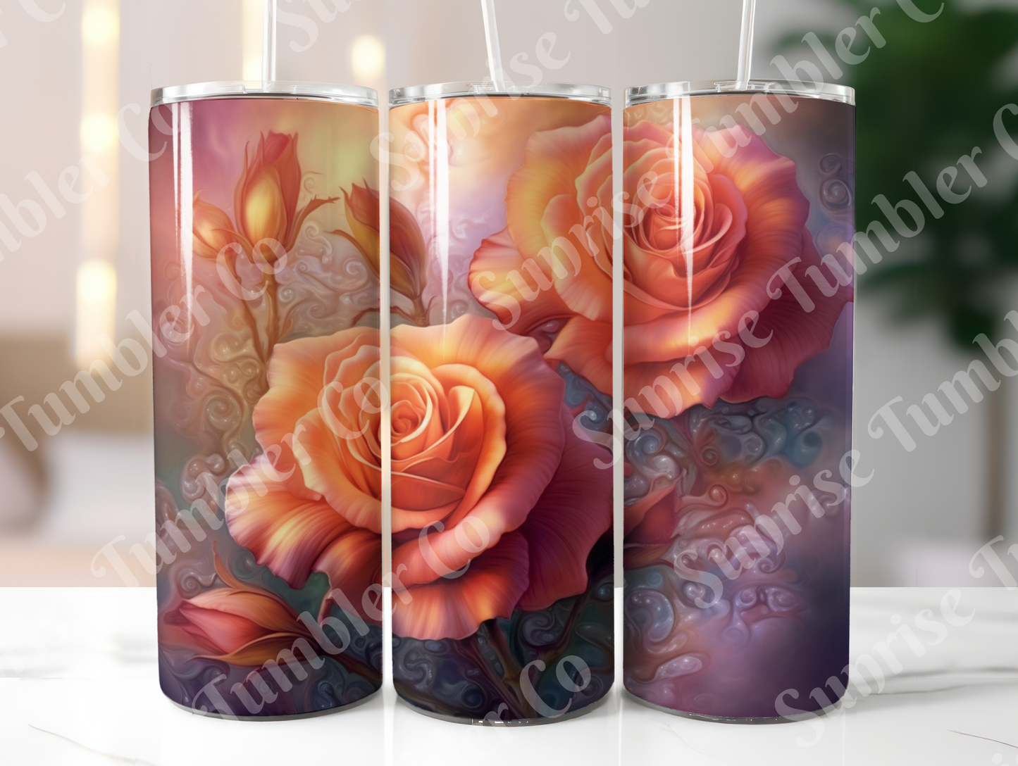 Roses Variety Part 1 - 20oz and 30oz Tumblers (Glow In The Dark Green And Blue Available)