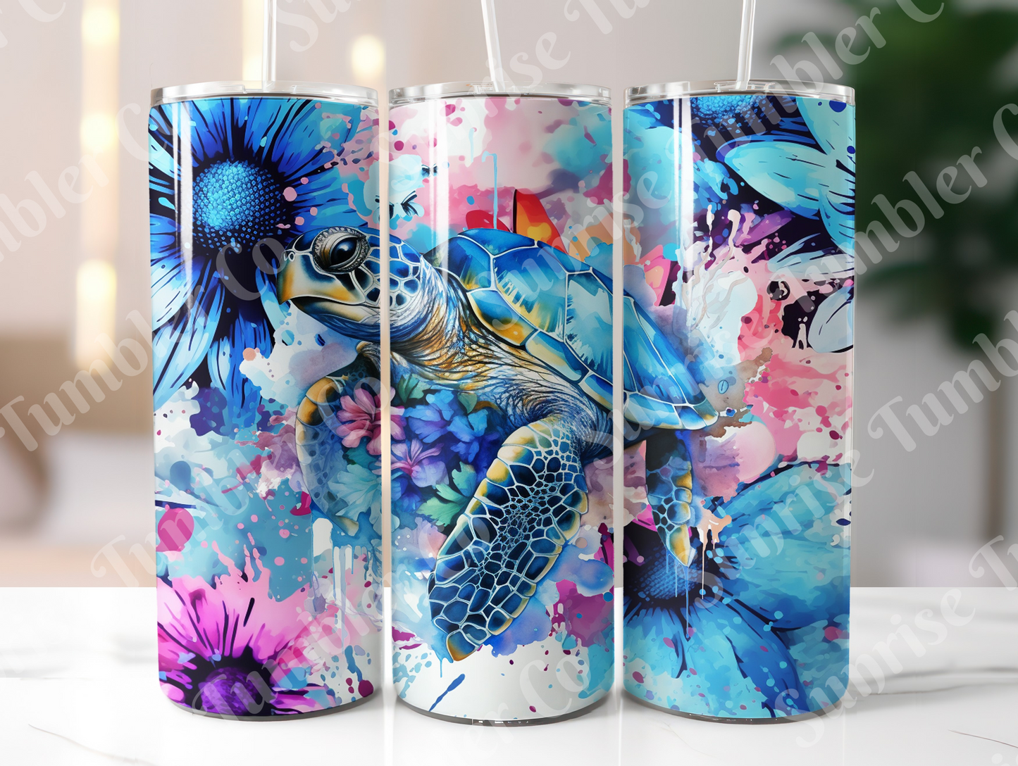 Sea Turtle Variety Part 2 - 20oz and 30oz Tumblers (Glow In The Dark Green And Blue Available)