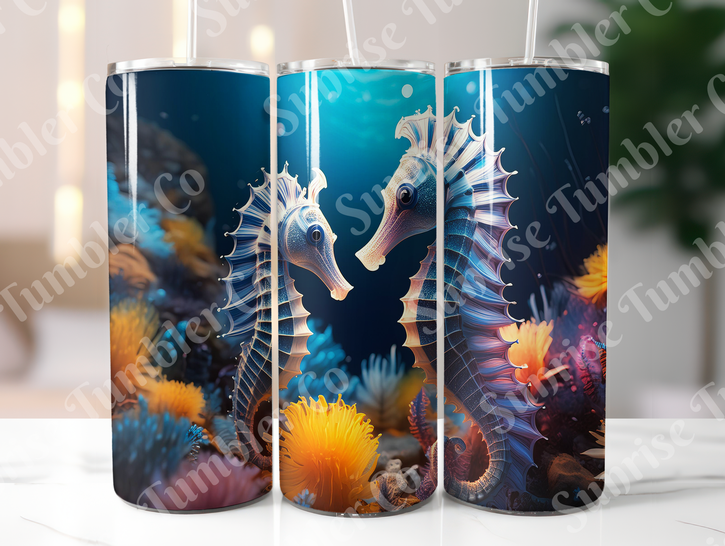 Seahorse Variety - 20oz and 30oz Tumblers (Glow In The Dark Green And Blue Available)