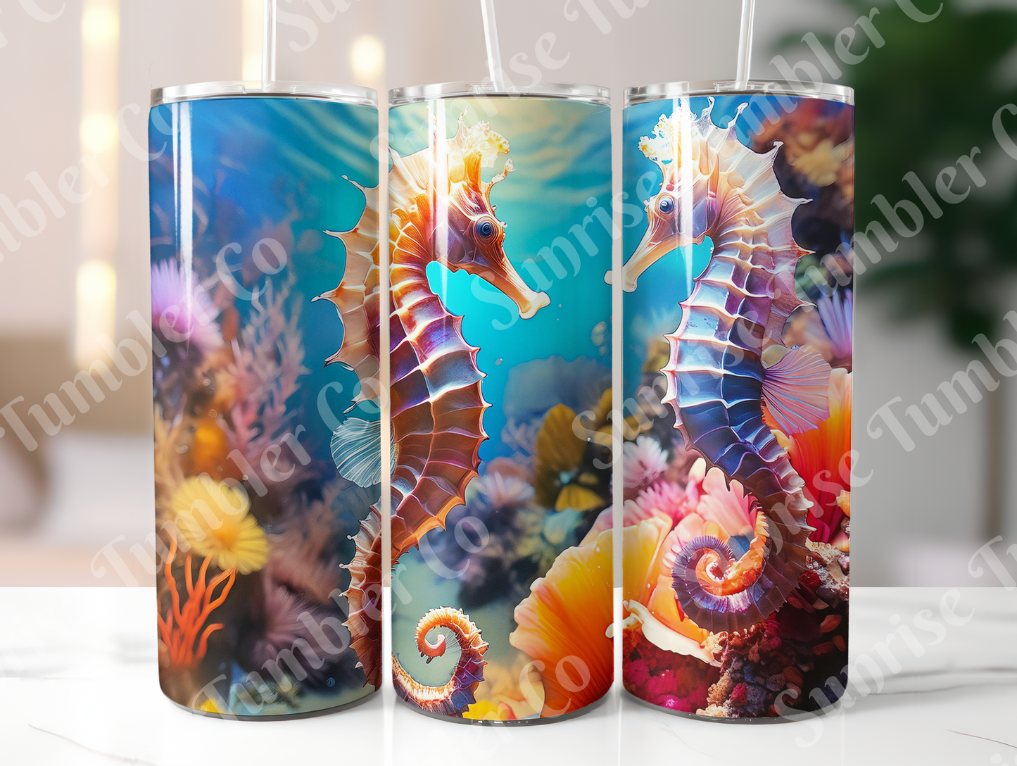 Seahorse Variety - 20oz and 30oz Tumblers (Glow In The Dark Green And Blue Available)