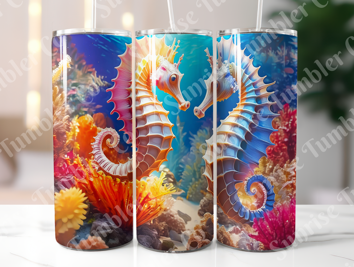 Seahorse Variety - 20oz and 30oz Tumblers (Glow In The Dark Green And Blue Available)