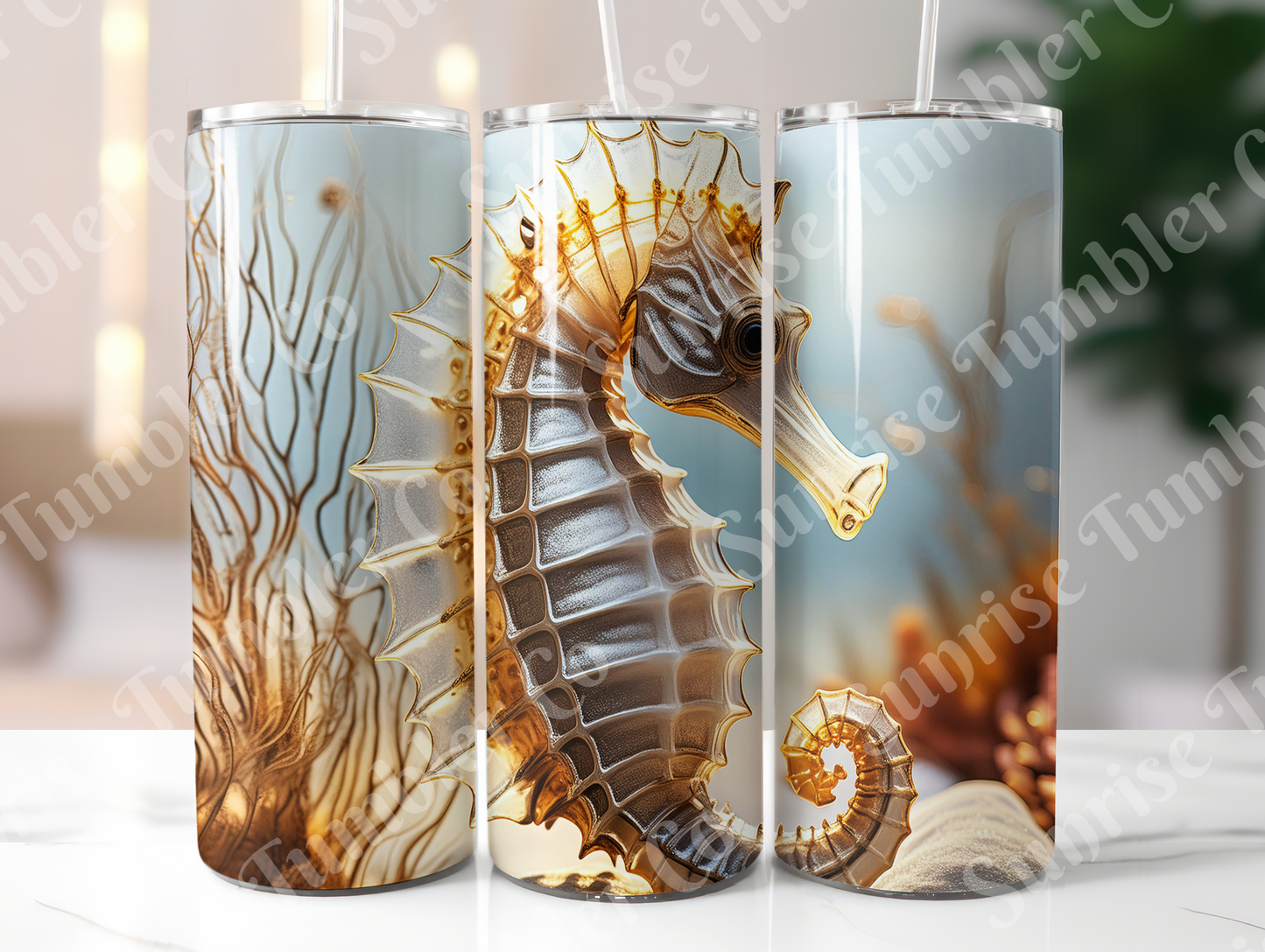 Seahorse Variety - 20oz and 30oz Tumblers (Glow In The Dark Green And Blue Available)