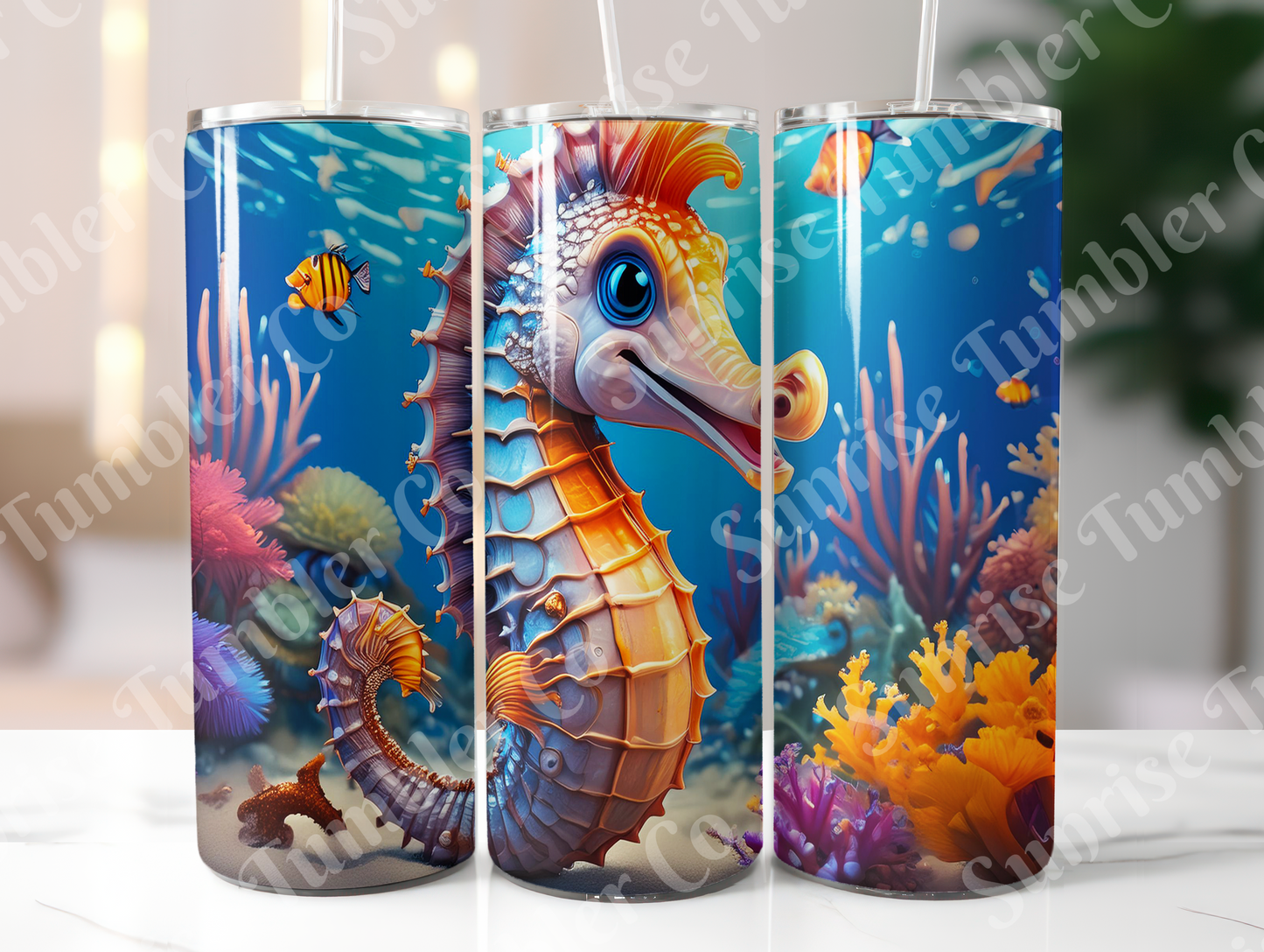 Seahorse Variety - 20oz and 30oz Tumblers (Glow In The Dark Green And Blue Available)