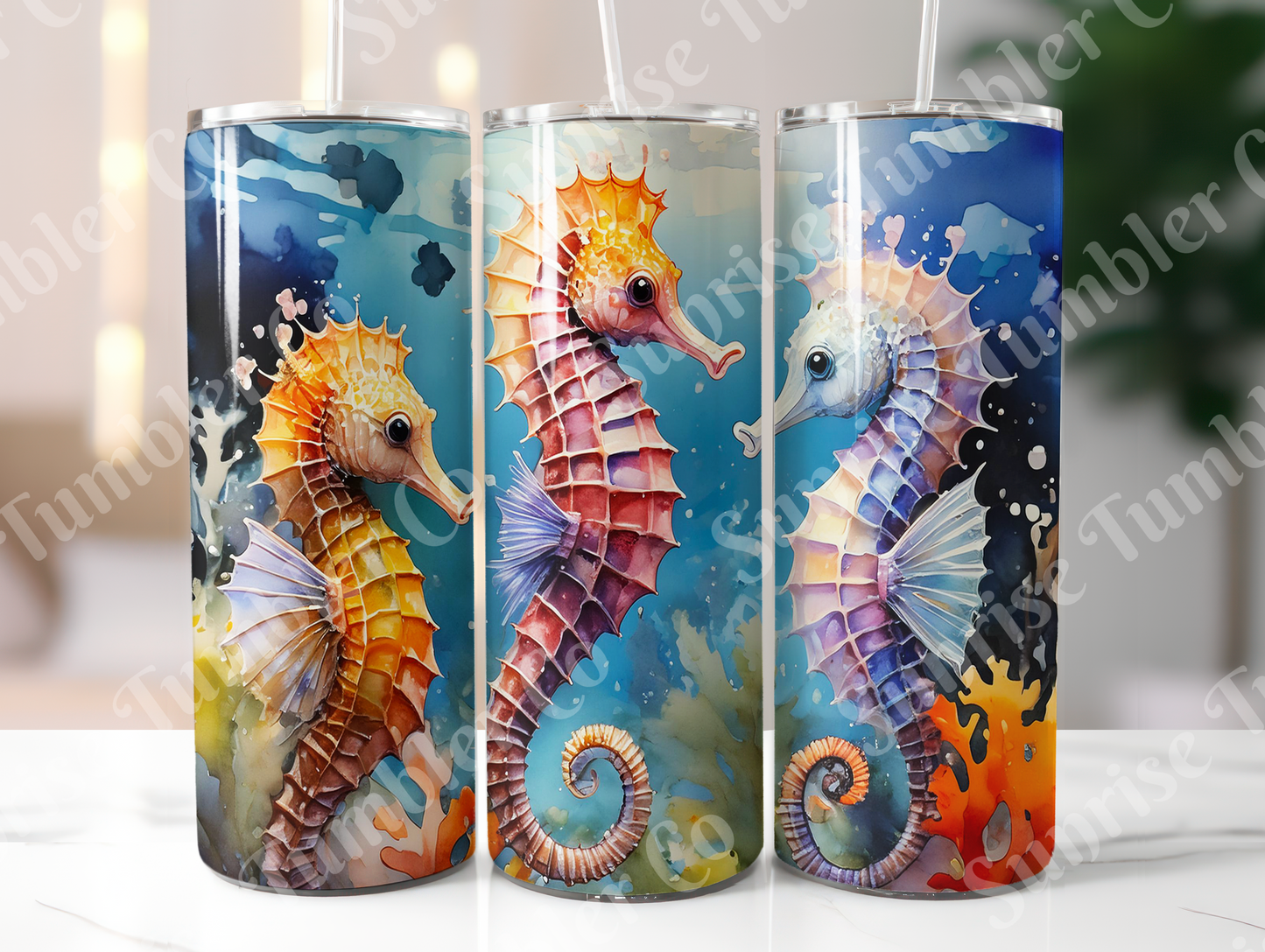 Seahorse Variety - 20oz and 30oz Tumblers (Glow In The Dark Green And Blue Available)