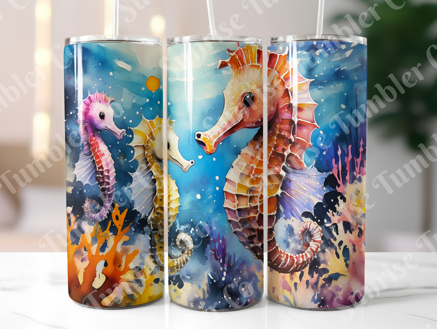 Seahorse Variety - 20oz and 30oz Tumblers (Glow In The Dark Green And Blue Available)