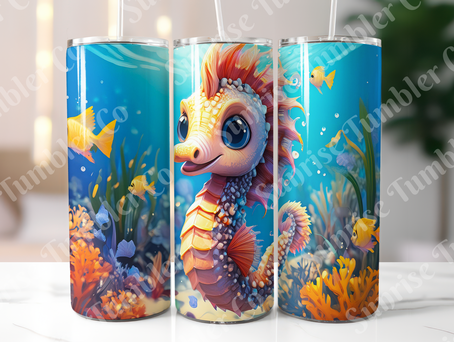 Seahorse Variety - 20oz and 30oz Tumblers (Glow In The Dark Green And Blue Available)