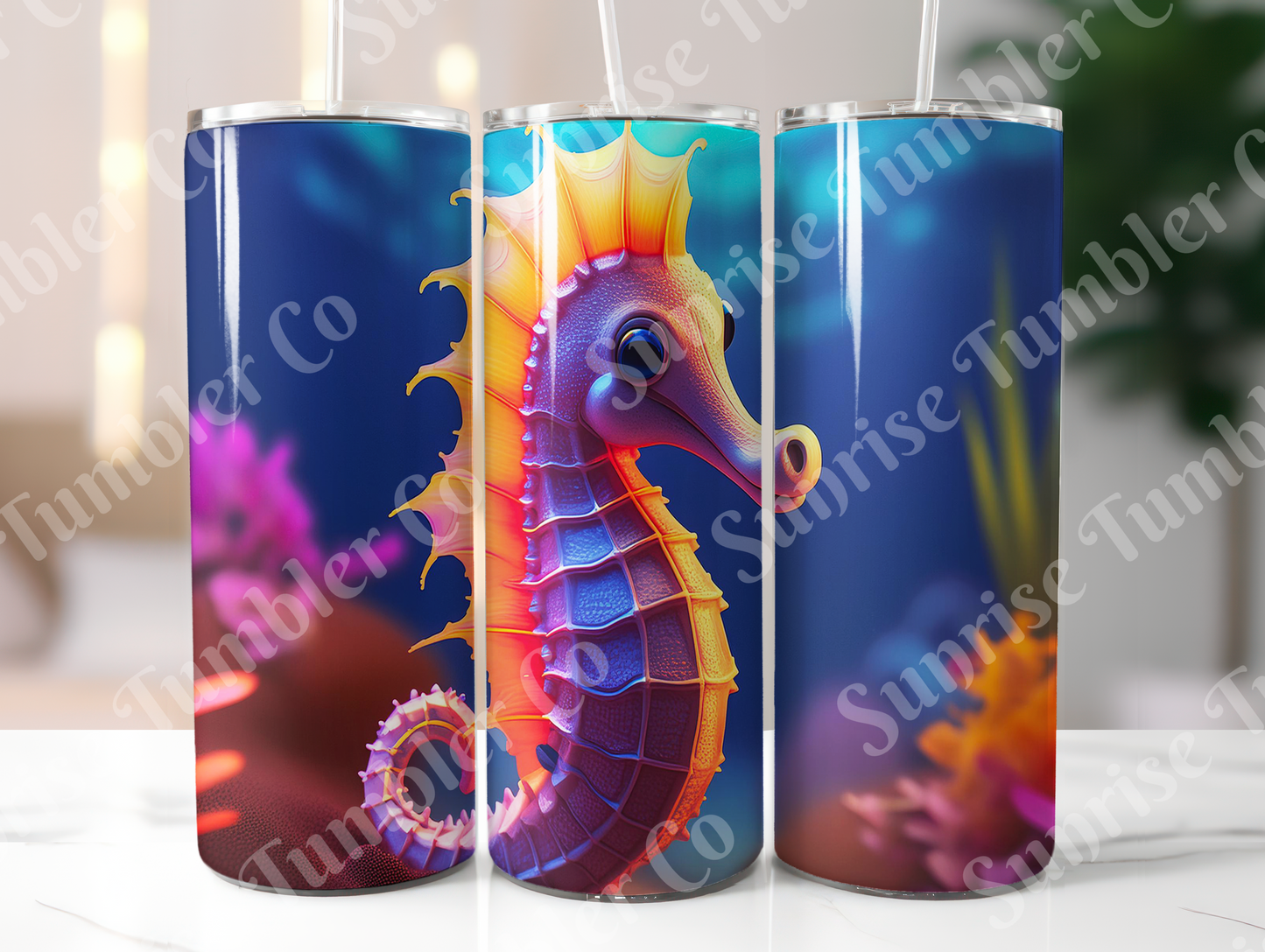 Seahorse Variety - 20oz and 30oz Tumblers (Glow In The Dark Green And Blue Available)