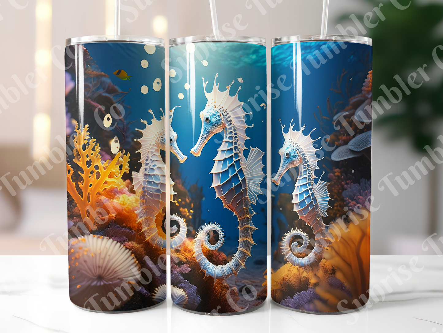 Seahorse Variety - 20oz and 30oz Tumblers (Glow In The Dark Green And Blue Available)