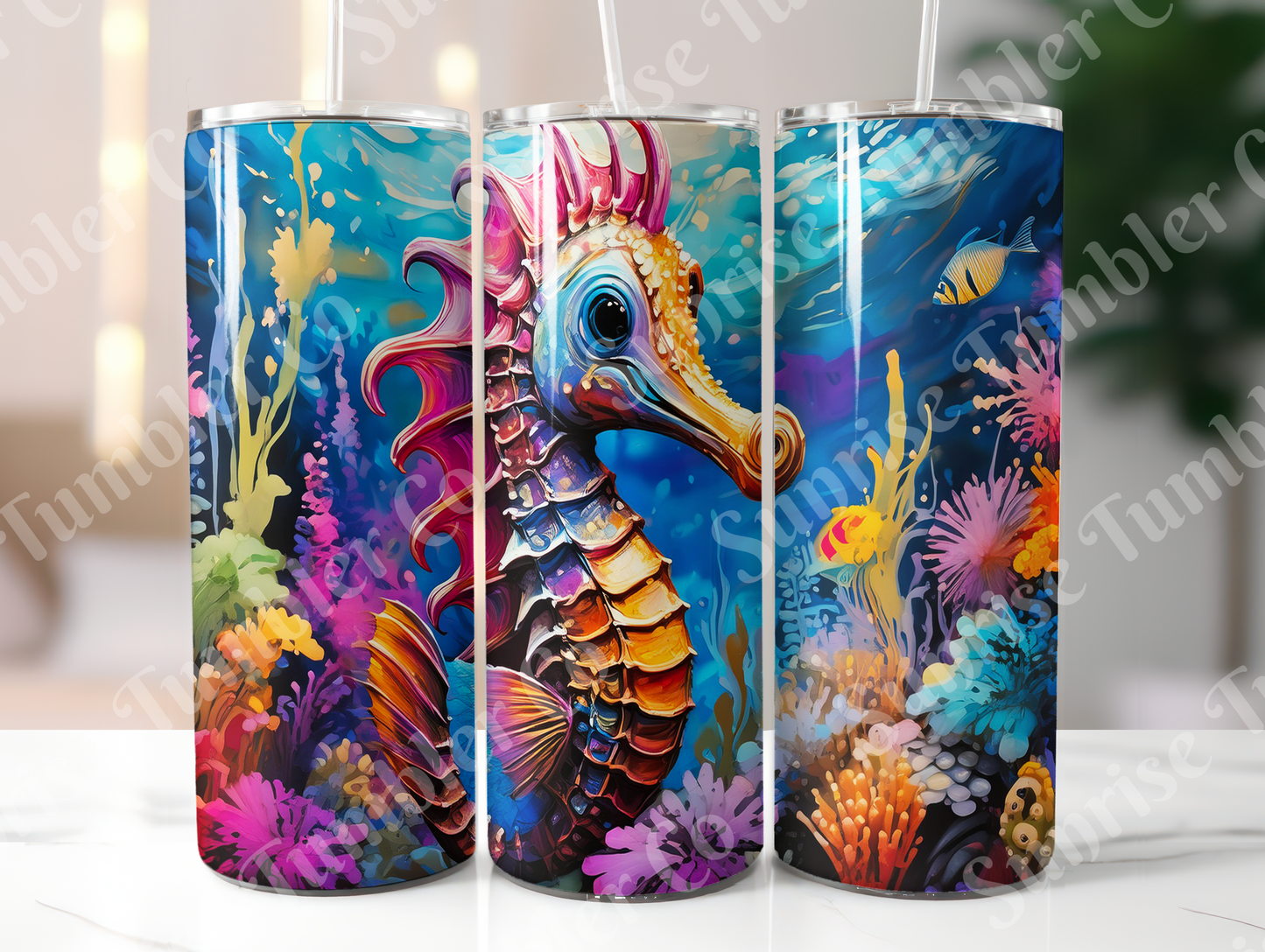 Seahorse Variety - 20oz and 30oz Tumblers (Glow In The Dark Green And Blue Available)