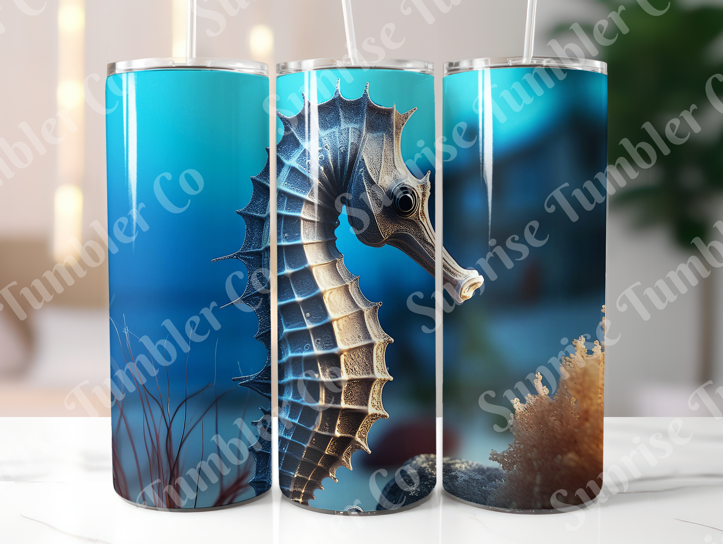 Seahorse Variety - 20oz and 30oz Tumblers (Glow In The Dark Green And Blue Available)