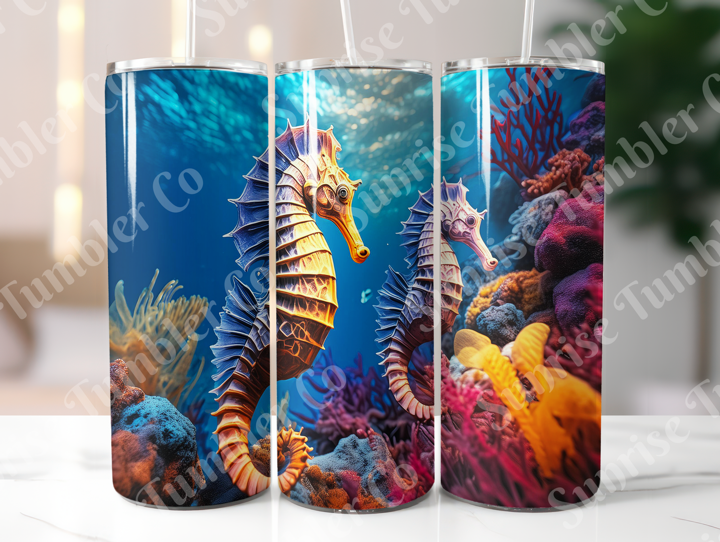 Seahorse Variety - 20oz and 30oz Tumblers (Glow In The Dark Green And Blue Available)