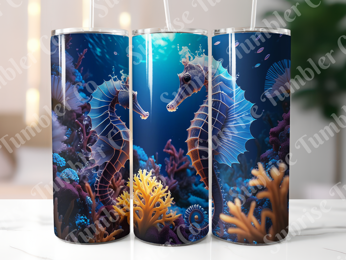 Seahorse Variety - 20oz and 30oz Tumblers (Glow In The Dark Green And Blue Available)